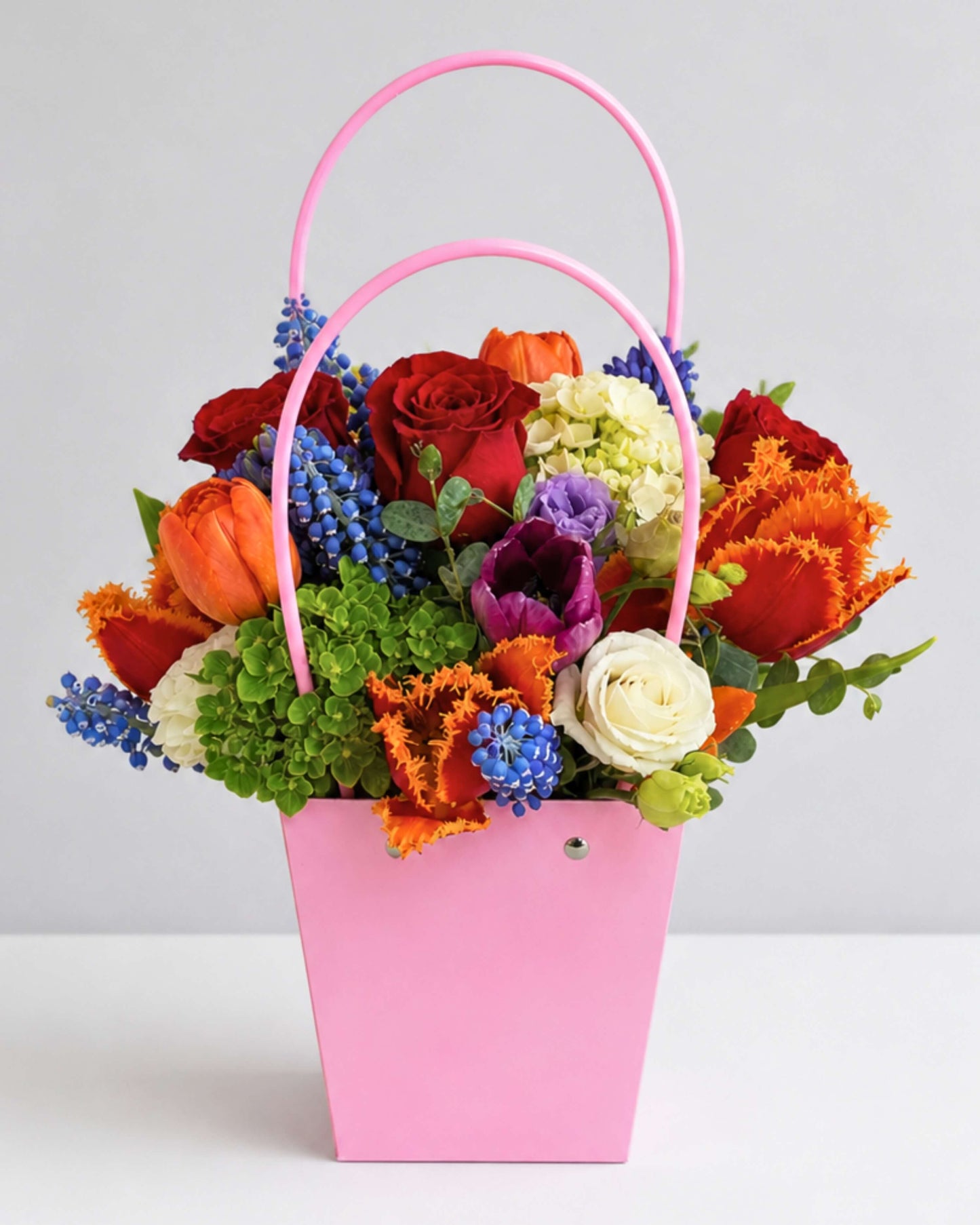 Crimson Bloom Basket