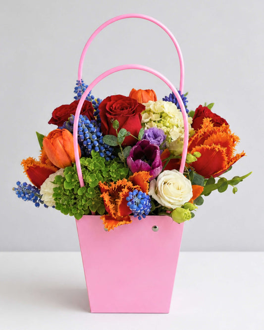 Crimson Bloom Basket