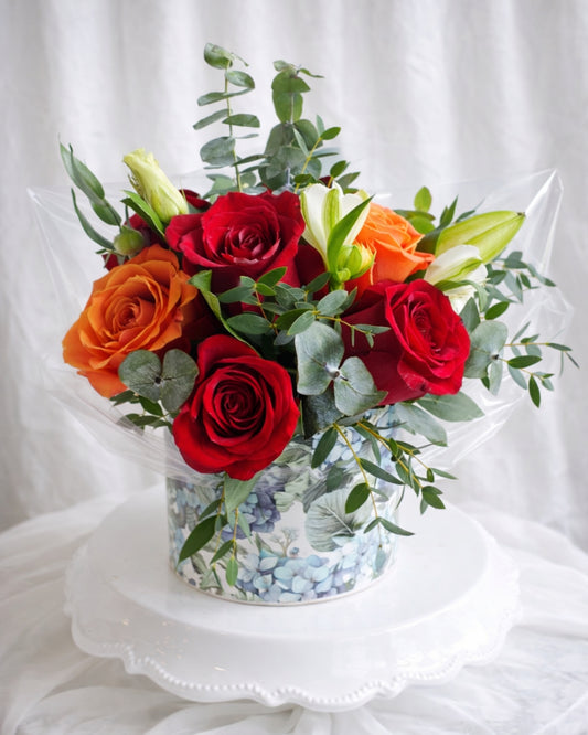 Crimson Glow Arrangement