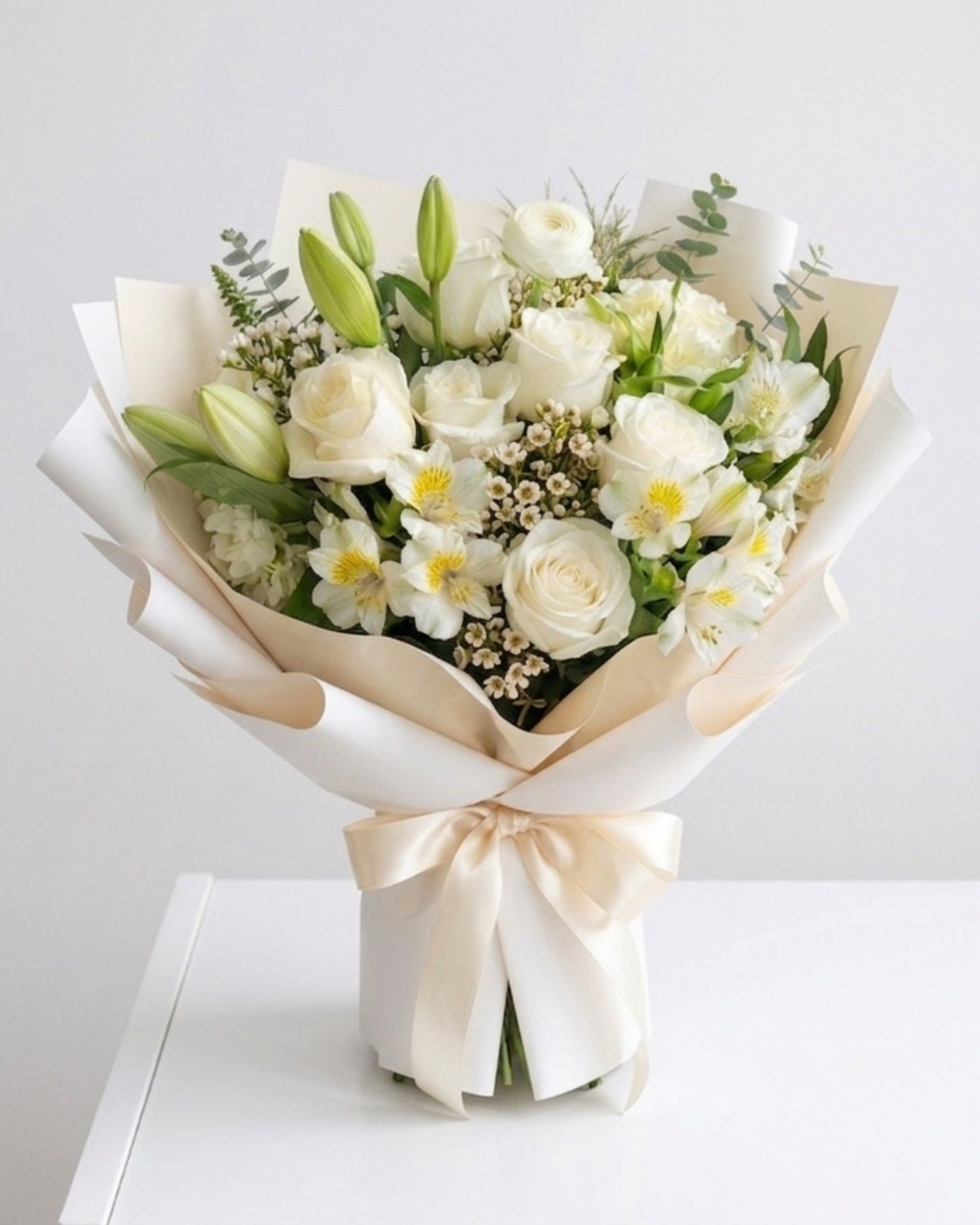 Pure Ivory Bloom Bouquet