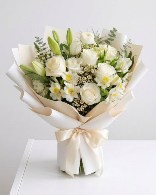 Pure Ivory Bloom Bouquet